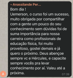 Depoimento real de aluno do curso — 4