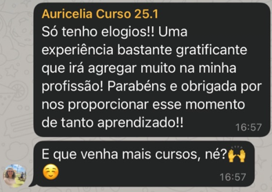 Depoimento real de aluno do curso — 12